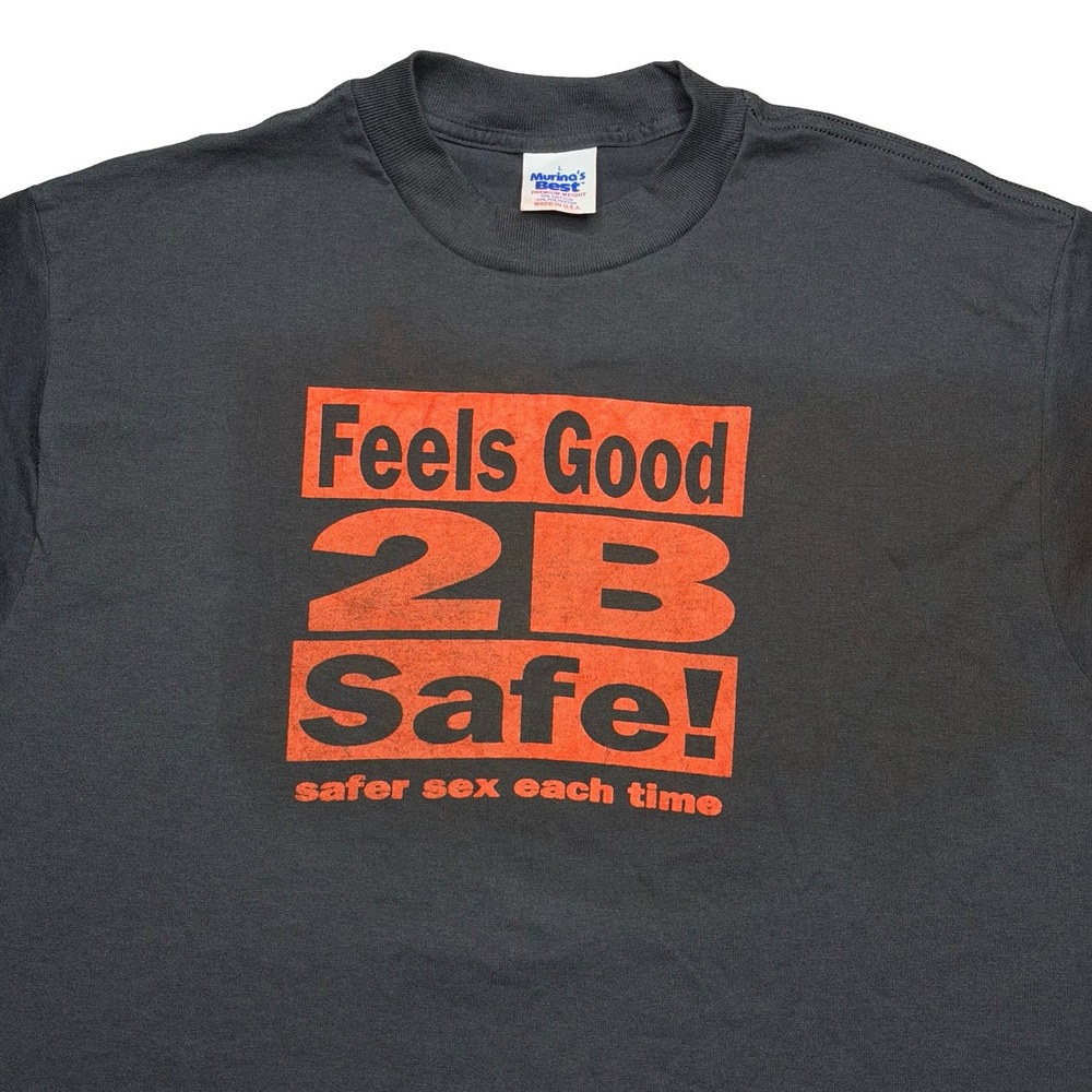 Vintage‎ MAP minority aids project - feels good to be safe shirt
